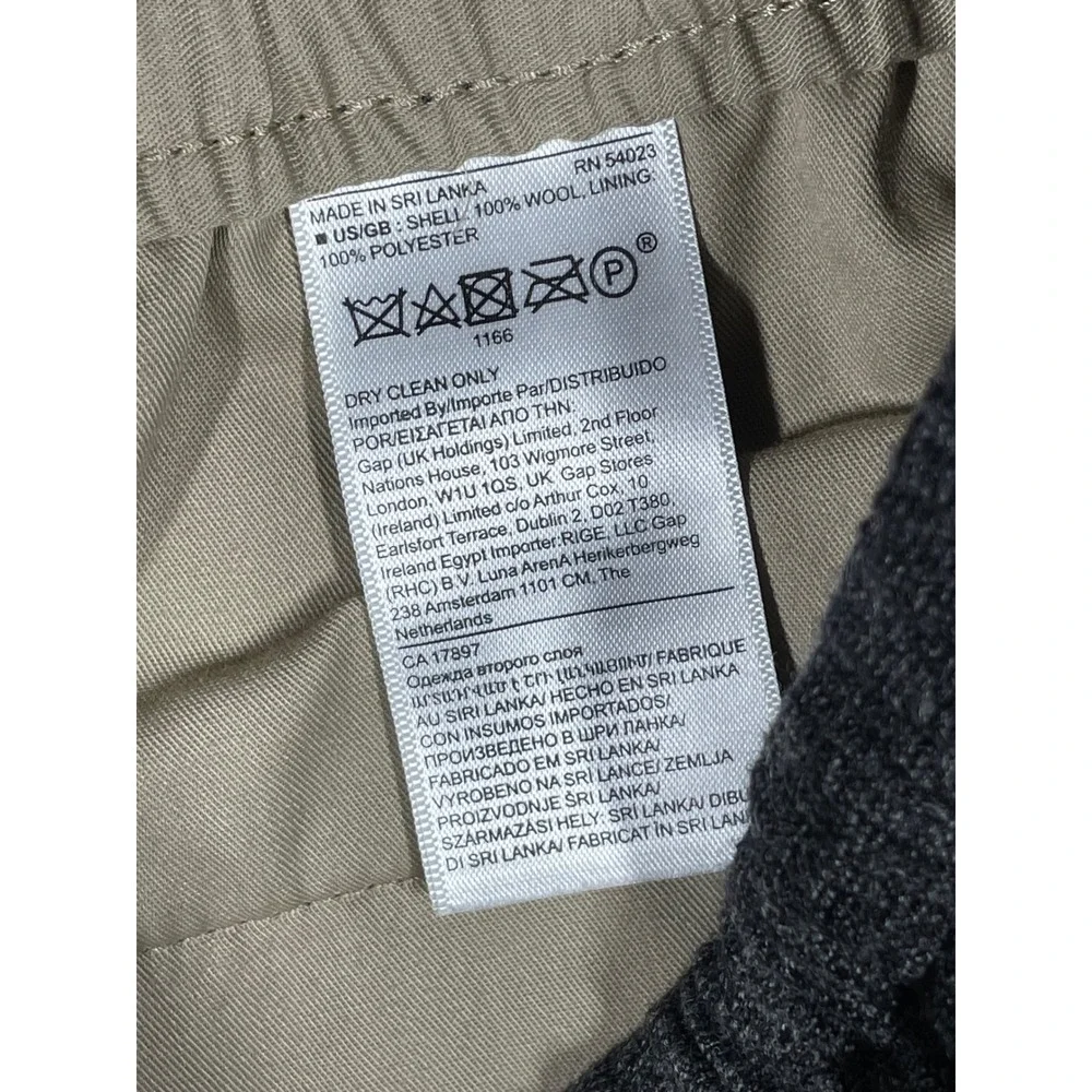Banana Republic Vitale Barberis Canonico Wool Flannel 120s Pants Grey Tall L